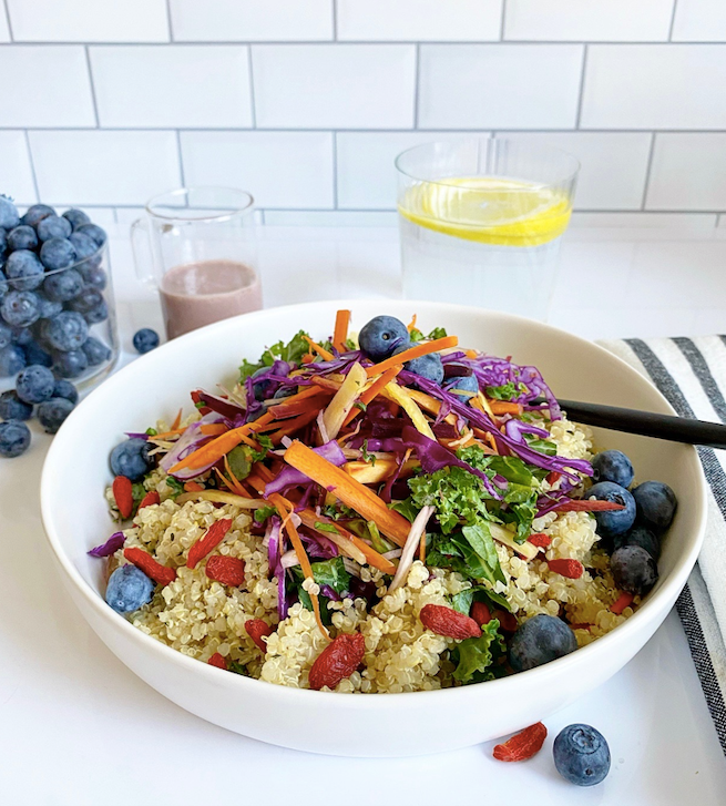 Superfood Salad With Pomegranate Vinaigrette