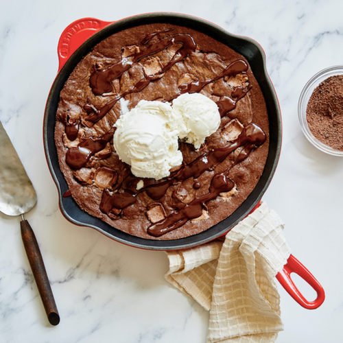 Skillet Brownie For Two {Vegan + Gluten-Free}