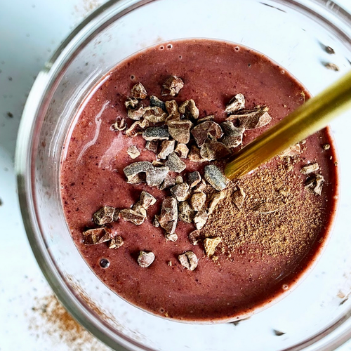 Energizing Chocolate + Cherry Smoothie