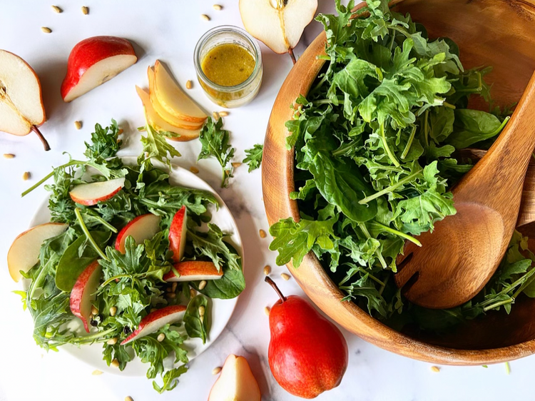 Arugula Salad With Pinenuts And Pears