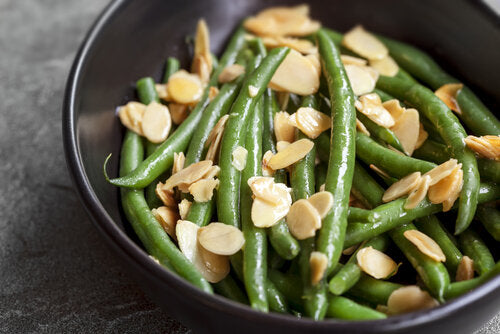 Green Beans With Carmelized Shallots And Almonds