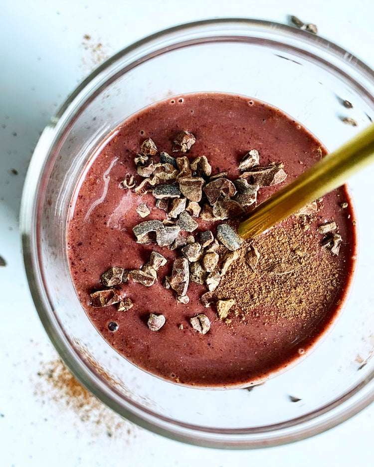 Energizing Chocolate + Cherry Smoothie