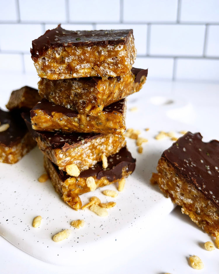 Hippy Bars {Healthy Rice Crispy Treats}