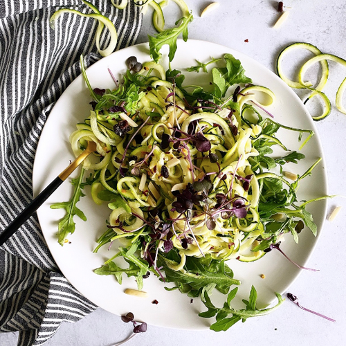 Quick And Easy Tahini Zoodles