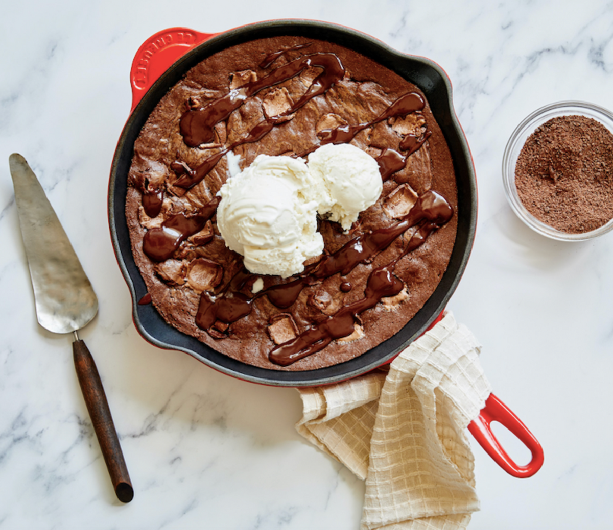 Skillet Brownie For Two {Vegan + Gluten-Free}