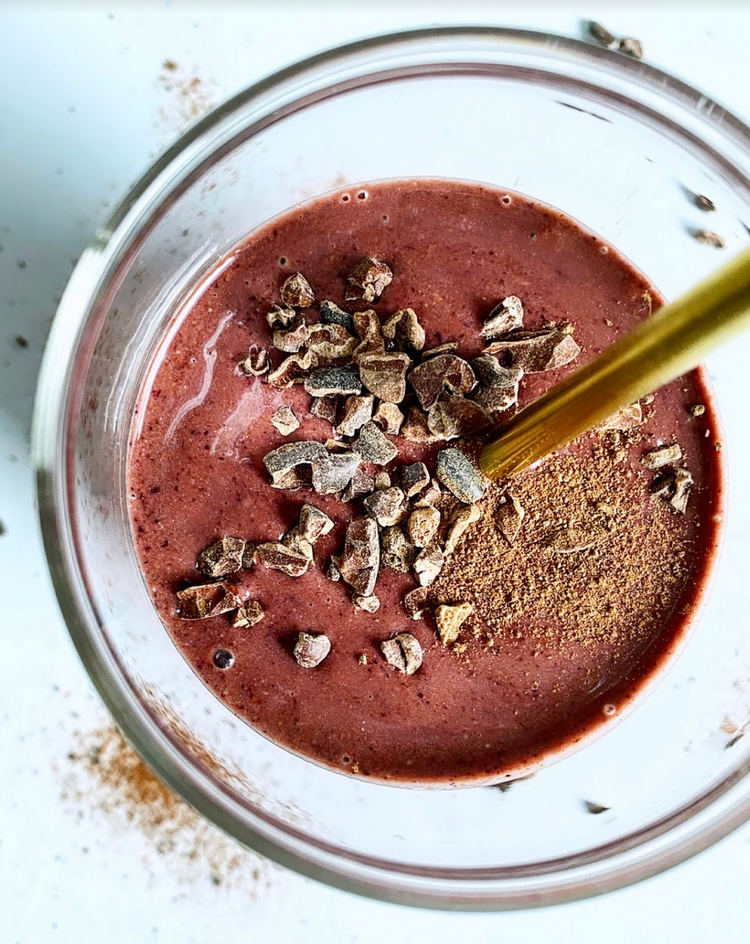 Energizing Chocolate + Cherry Smoothie