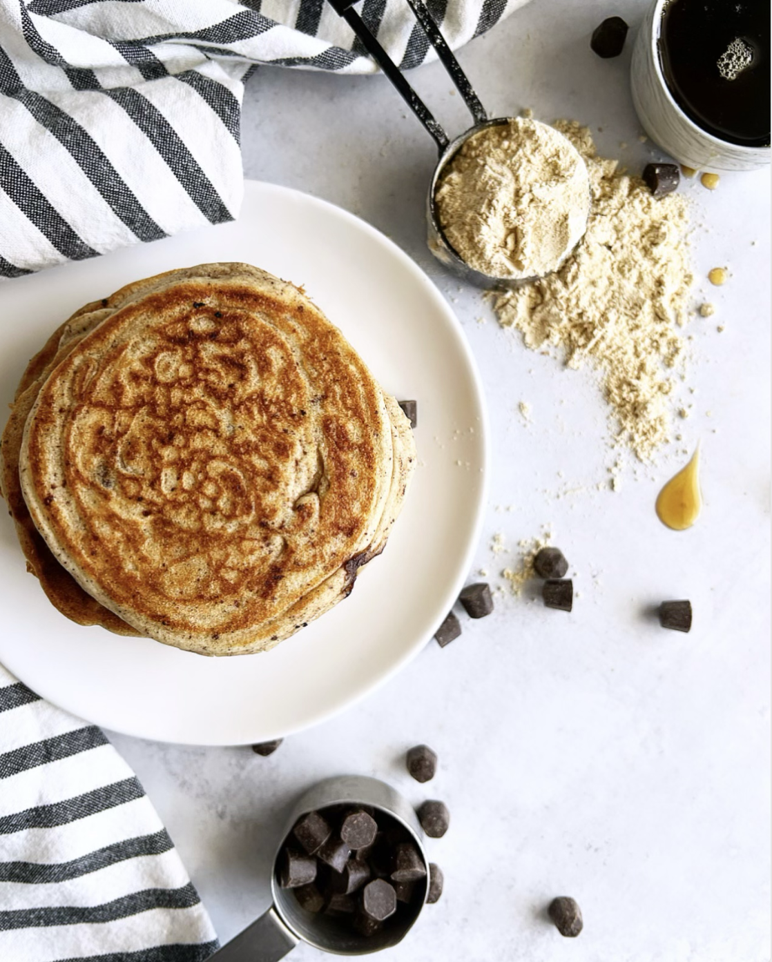 Chocolate Chip Protein Pancakes