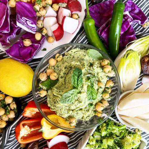 Creamy Pesto Hummus