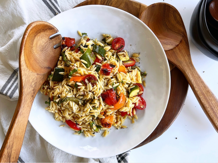 Orzo With Grilled Summer Vegetables