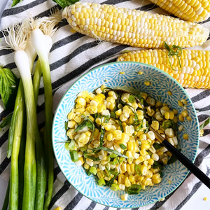 Fresh Corn And Basil Salad