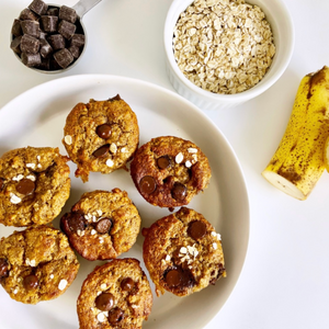Banana Chocolate Chip Muffins {Vegan + GF}