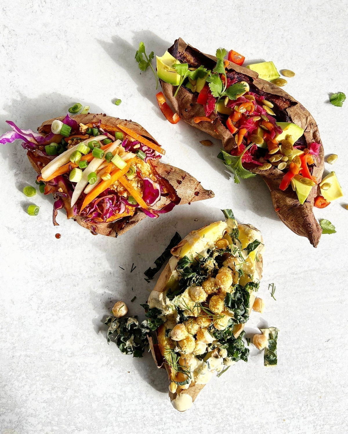 Loaded Sweet Potatoes 3 Ways