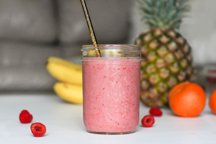 Raspberry Vanilla Protein Smoothie