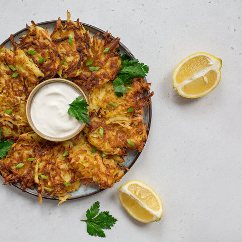 Healthier Latkes For Hanukkah {Gluten Free + Vegan}