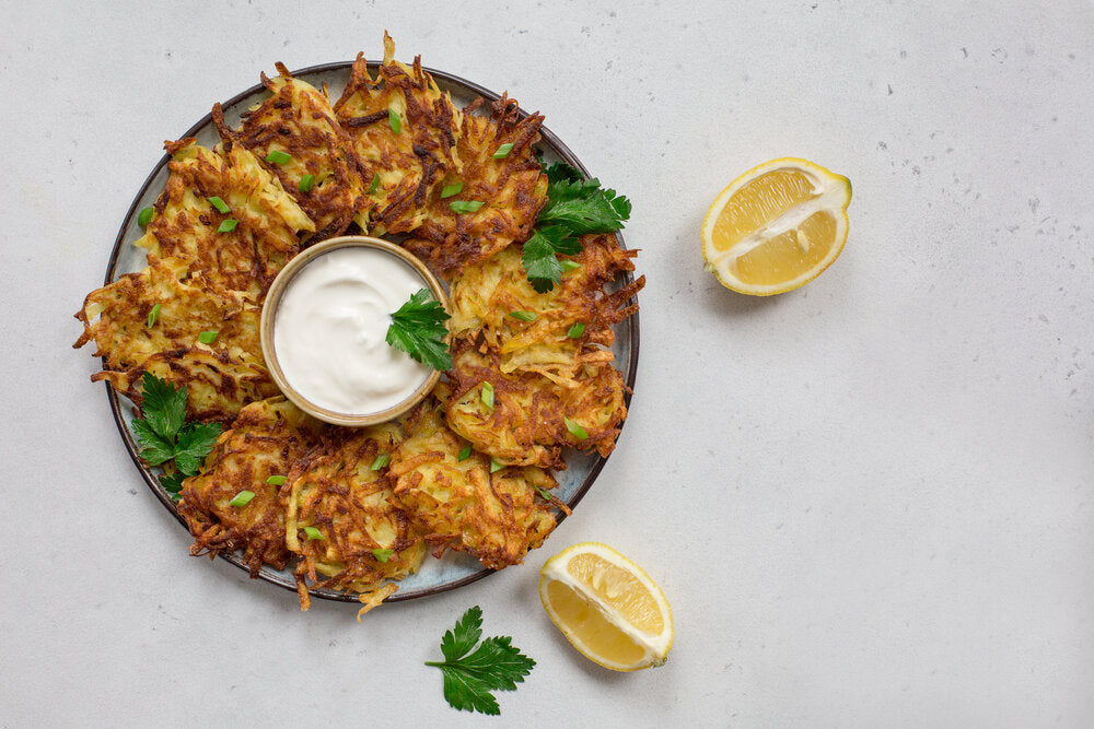 Healthier Latkes For Hanukkah {Gluten Free + Vegan}