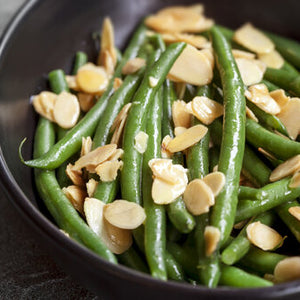 Green Beans With Carmelized Shallots And Almonds