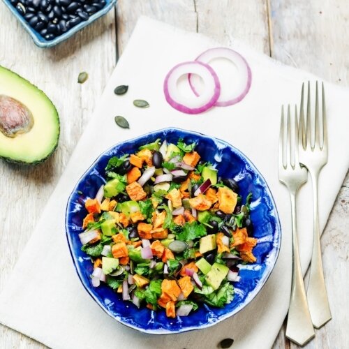 Black Bean + Sweet Potato Salad