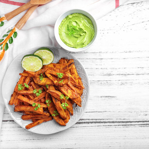 Sweet Potato Fries With Avocado Dip
