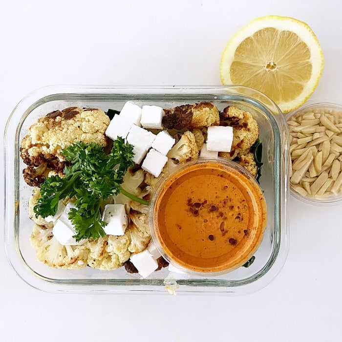 Cauliflower Steaks with Polenta + Kale