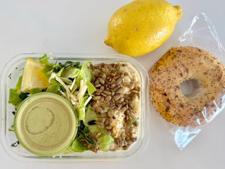 Chickpea "Tuna" On Toasted Bagel