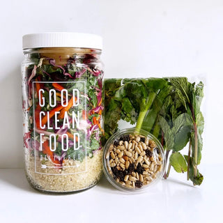 Good Clean Signature Salad with Slightly Sweet Tahini Dressing