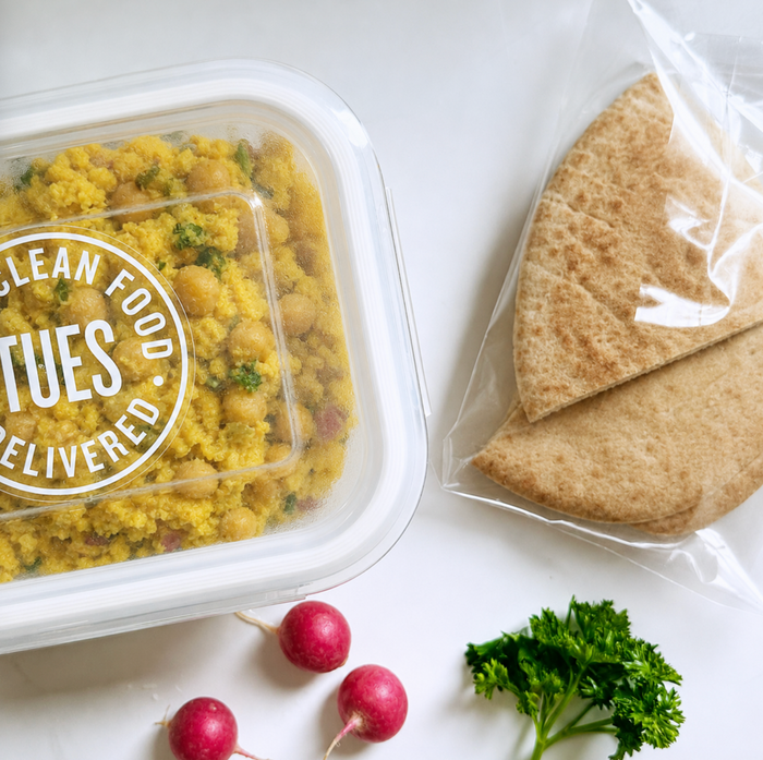 Curried Chick-UN Wraps with Seasonal Salad